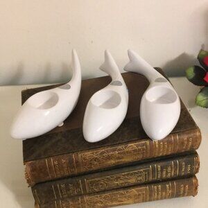 Whale Tea Light Holders Set Of 3 NWT